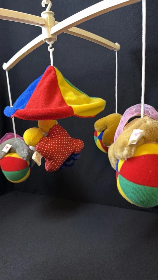 Dakin Baby Things Circo Musical Cuna Móvil De Colección 1985 Peluche - Probado y Funciona Foto 4 de 4
