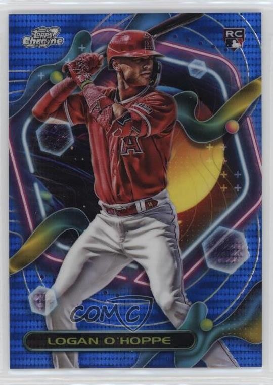 2023 Topps Cosmic Chrome Blue Moon Refractor 80/99 Logan O'Hoppe #197 07cc