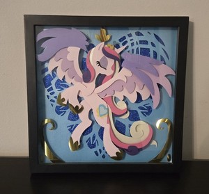 My Little Pony Friendship Is Magic Princess Cadence Papercraft Shadowbox