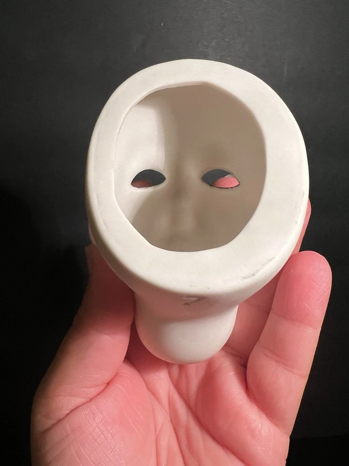 罕见 复古 复古 复古 法国 BRU Circle DOT PORCELAIN 娃娃 身体零件(白色 — 第 4/4 张图片