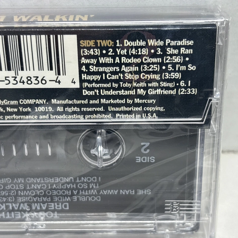 Toby Keith - Dream Walkin’ (1997) Music Cassette Mercury 314-534 836-4 Sealed - Image 4 of 4