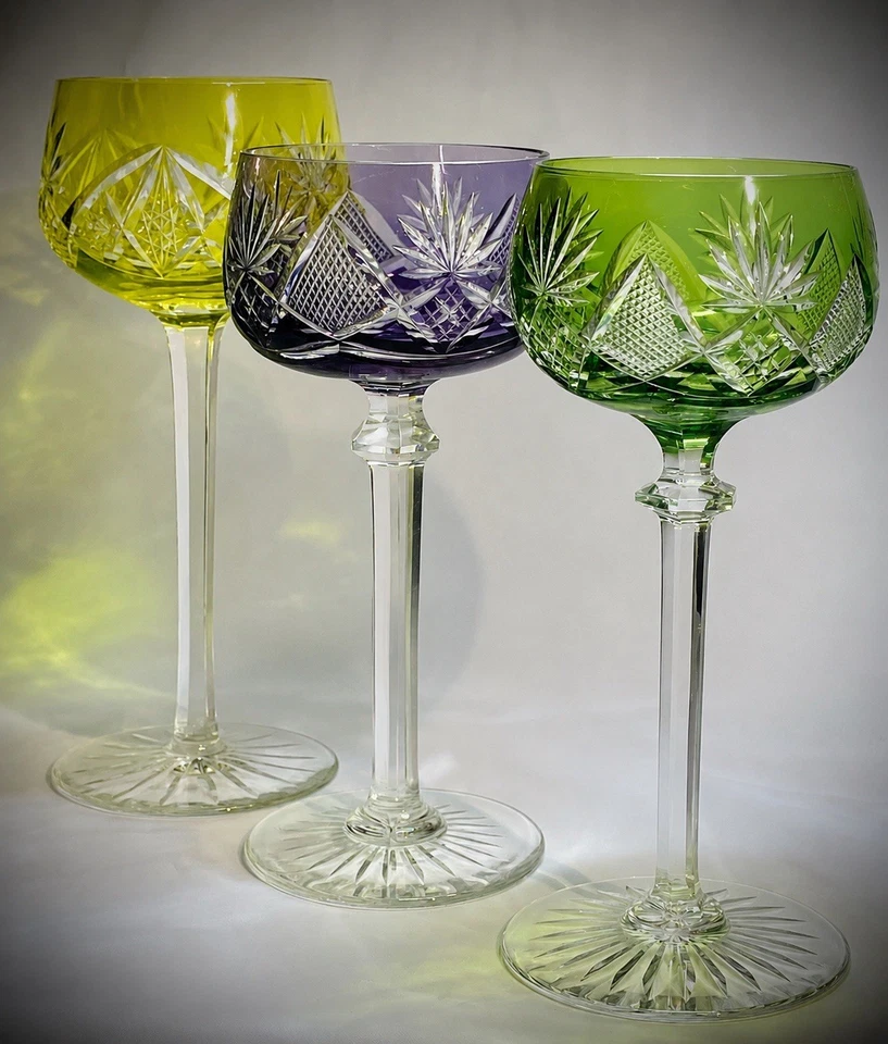 Val Saint Lambert /Baccarat Überfangrömer Glas Set Bernkastel - Bild 1 von 4