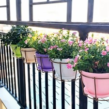 Fioriera da balcone in metallo fiori giardino parete recinzione piante da appendere decorazione casa