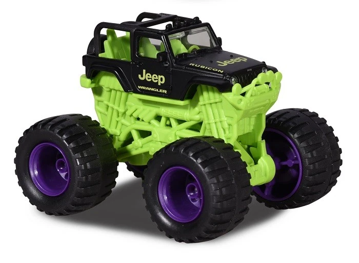 Majorette 212057255 - Monster Rockerz - jeep Wrangler - Noir/Vert - Neuf - Photo 1/1