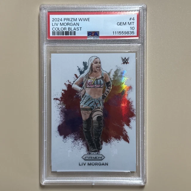 2024 PANINI PRIZM WWE COLOR BLAST #4 LIV MORGAN PSA 10!