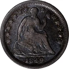 1849 5c Seated Liberty Half Dime ~ VG Details