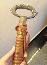 Solid Brass Flower Shoe Horn 22" Long Handle Handmade Dressing Aid Floral