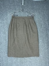 Vintage Diane Richard Tweed Pencil Skirt Size 12 Plaid Houndstooth Academia USA