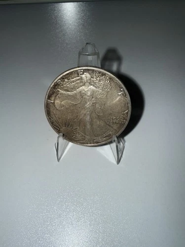 Beautiful Toned - 1990 American Silver Eagle 1 Troy Oz .999 Fine Silver 🔥