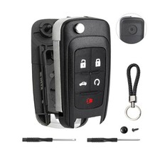 5 Button Key Fob Shell Replacement for Chevy Cruze Camaro Impala Equinox GMC ...