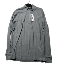 Smartwool VRST Long Sleeve Men’s Light Grey Active 1/4 Zip Size XL (B9)