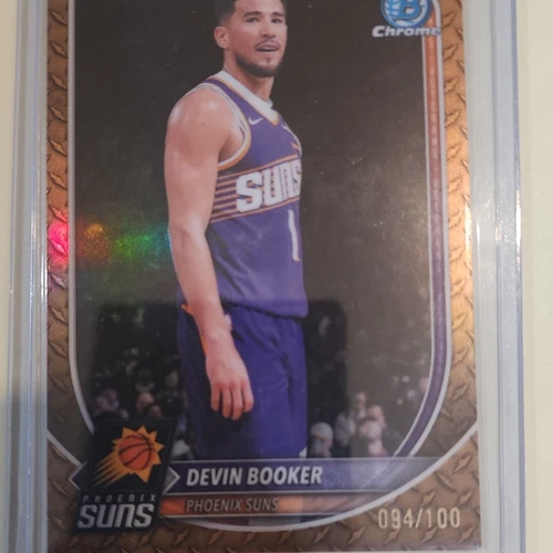 Topps Bowman Chrome U Chrome Insert Devin Booker #BCV-124 Suns 094/100 2024-25
