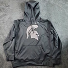 Nike Hoodie Mens L Gray Michigan State Spartans Therma Fit Sweatshirt NCAA