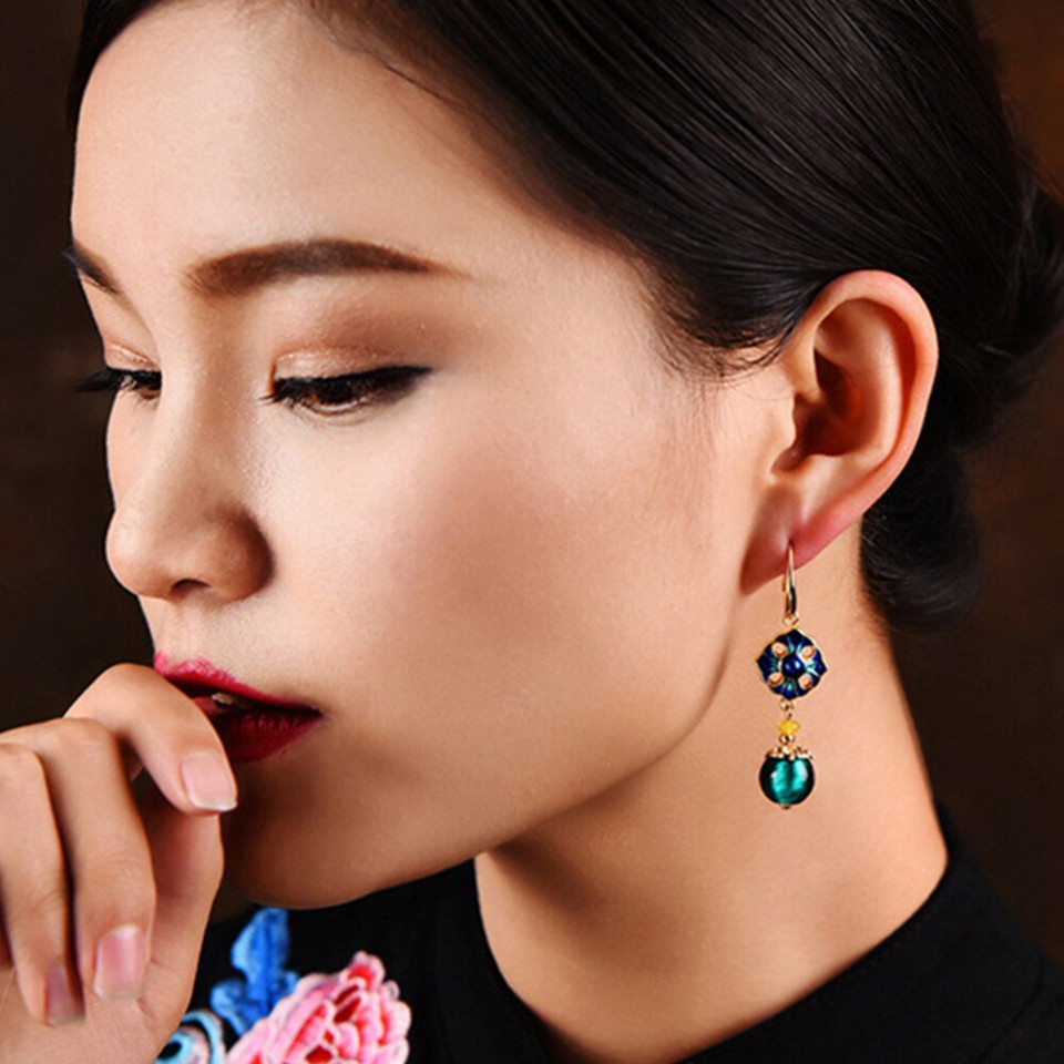 Ametista Viola Calcedonio Goccia Liscia/pietra Sciolta Fatta A Mano/coppia Di Orecchini - Foto 2