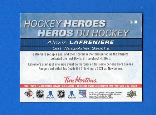 2021-22 TIM HORTONS + GOLD ETCHINGS + CANVAS PROMOTION + HOCKEY HEROES SEE LIST - Picture 187 of 199