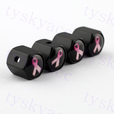 4pcs Black Car Wheel Tire Tyre Valve Stems Air Dust Cover Screw Caps