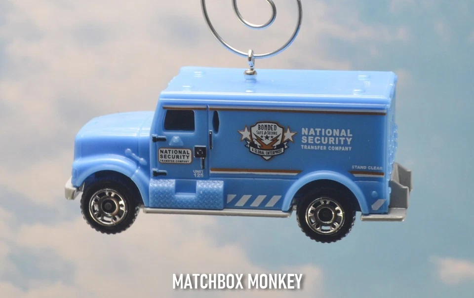 Banco Blindado Brinks Camión Personalizado Árbol de Navidad Adorno Caja de Entrega Adorno Foto 3 de 4