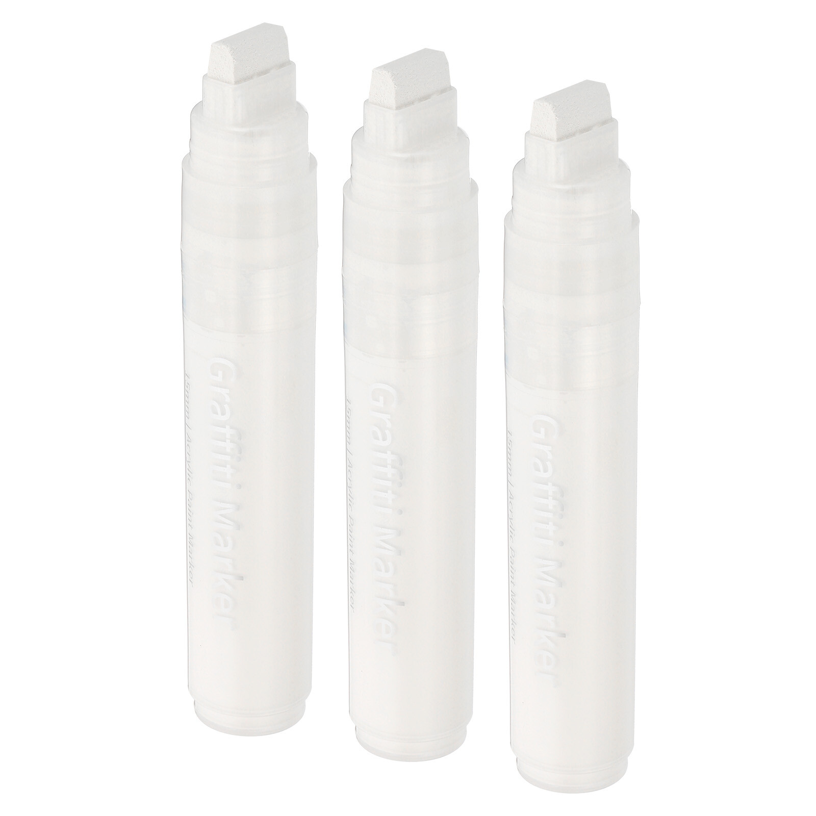 3 Pcs Graffiti Markers, 15mm White Poster Markers Thick Acrylic Paint Pen