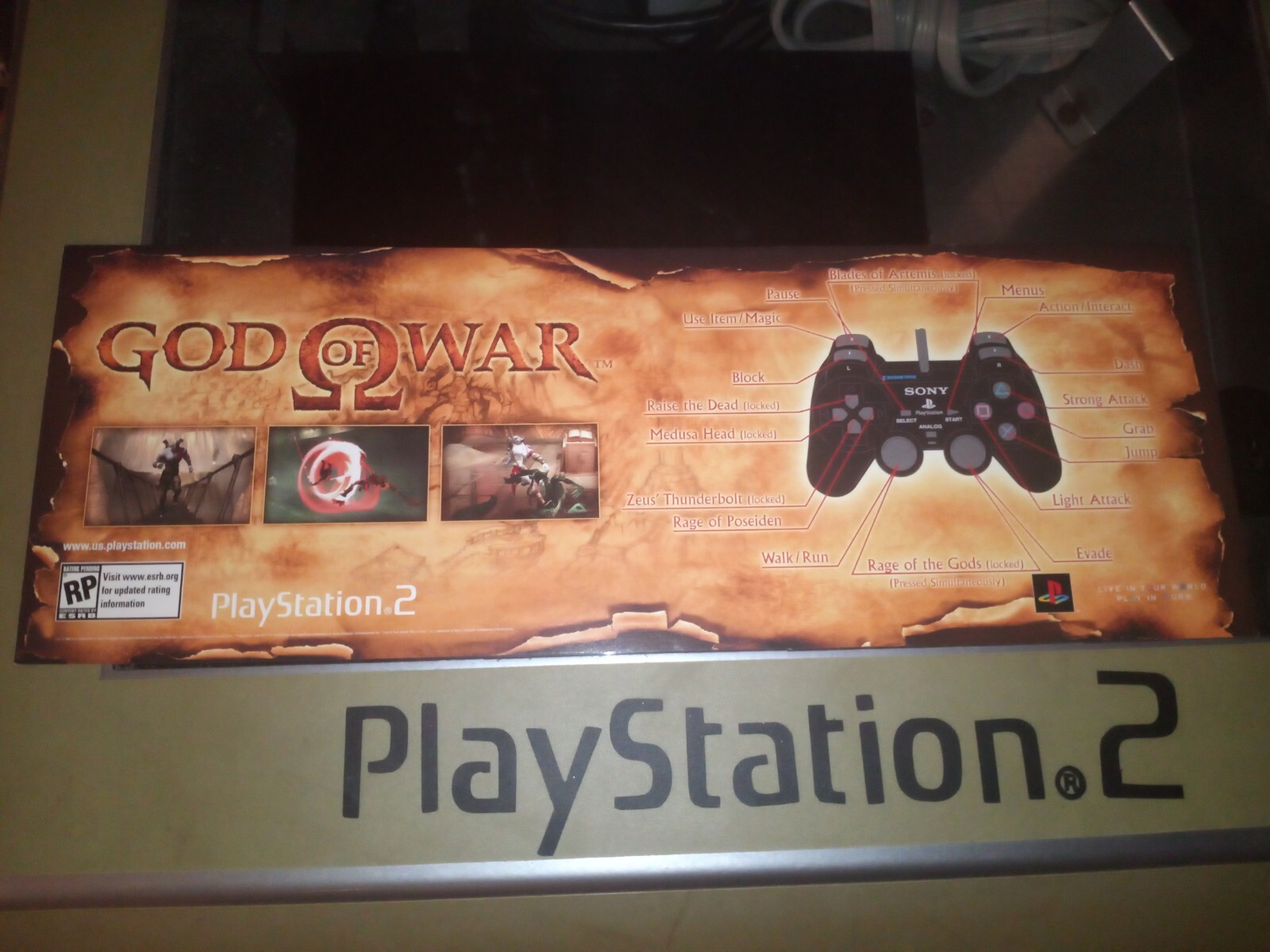 PlayStation 2 Display Kiosk display God of war promo display extremely