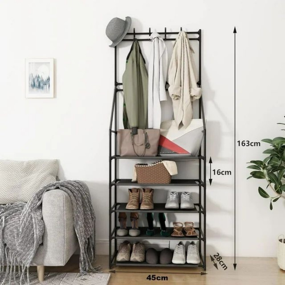 5-Tier Shoe Rack Shoe Storage for Entryway,Narrow Shoe Rack,Coat