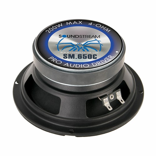 Pair of Soundstream SM.650 200 Watt 6.5" PRO Audio Mid Range Bass Speakers 6-1/2 - Picture 3 of 4