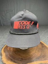 Vintage Nascar Racing Hat Mens Snapback Code 3 Res Q Charlotte Motor Speedway