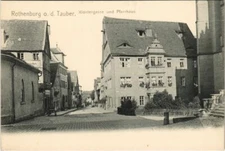 CPA AK Rothenburg Klostergasse u. Pfarrhaus GERMANY (1076935)