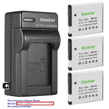 Kastar Battery AC Charger for Canon NB-8L NB8LH Battery CB-2LA CB-2LAE Charger
