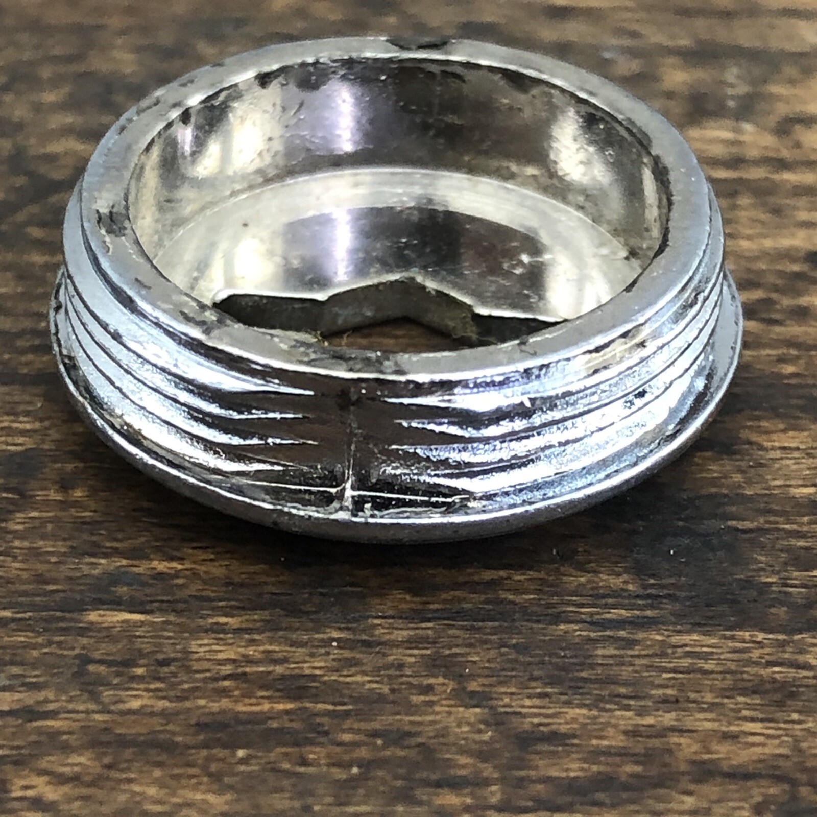 Vintage SR Sakae Dust Cap Crank Cover 1 Chrome Metal BMX Old School