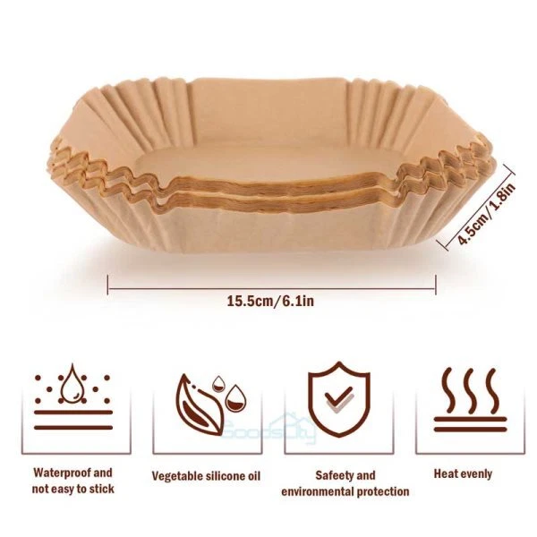 Air Fryer Liners 100 pcs Disposable Parchment Paper Liner Non Stick Food