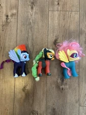 My Little Ponies Power Ponies Lot Of 3 6in Tall Rainbow dash Applejack