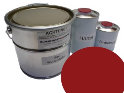 5 Liter Set 2K Paint Suitable for VW LK3A Paprika Red No Clear Varnish Tuning Go