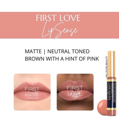 First Love LipSense. Nude with a touch of pink lipstick. New Sealed.