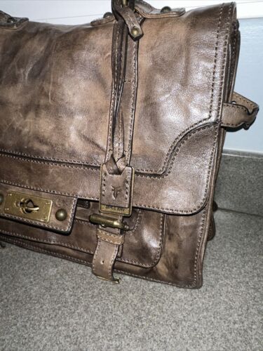 Bolso Bandolera Mensajero FRYE Cameron Cartera Cuero Coñac Envejecido - Imagen 4 de 7
