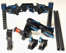 Solid Camera Bat Clamp/ Dove Hand Grips w/ IPhone/ EVF Mount for Arri 15mm LWS