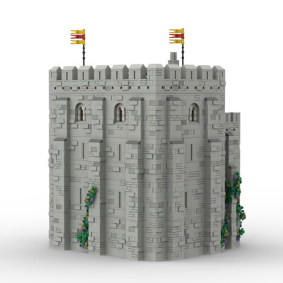 Medieval Keep Castle with Fully Modular Interior Building Toys 8984 teile MOC