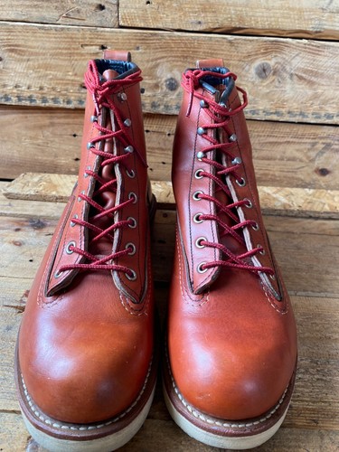 Stivali scimmia in pelle Redwing oro russet lineman style 2907 taglia UK 9US 10D - Foto 4 di 19