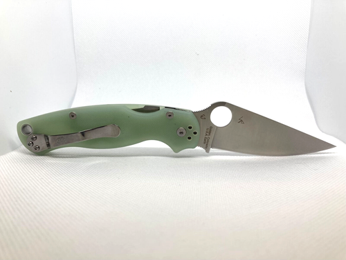 Spyderco Para 2 Military Knife CPM S30V Jade Handle Limited Ed. NEW Discontinued