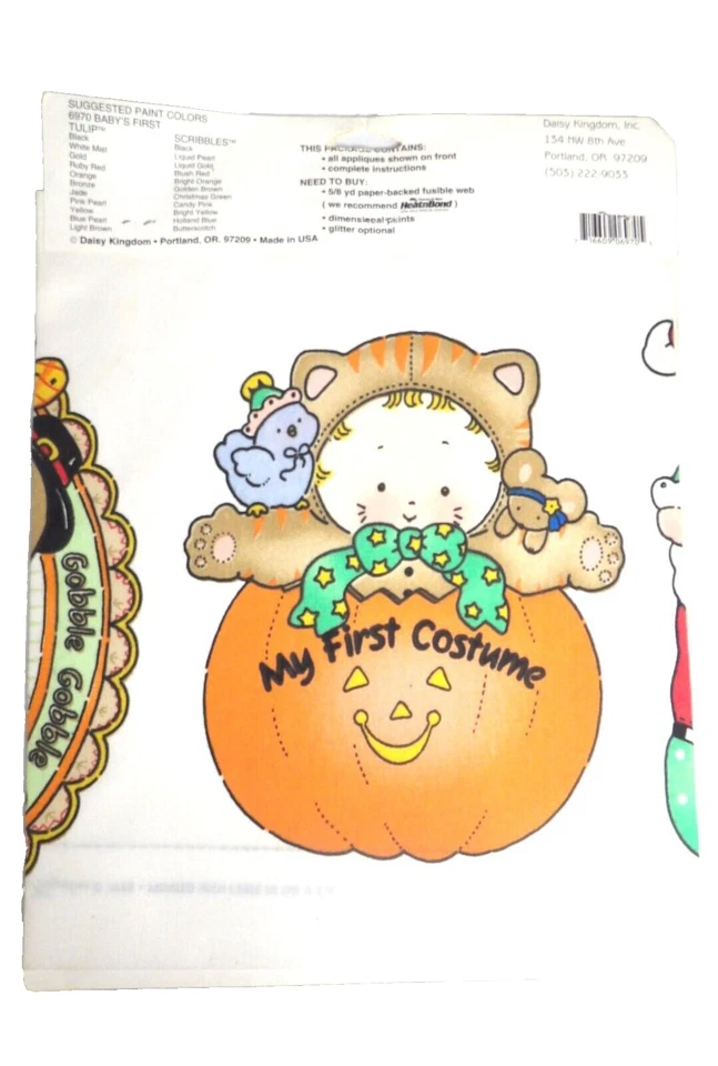 Apliques de tecido Daisy Kingdom sem costura 6970 bebês primeiro novo Halloween passar - Imagem 3 de 4