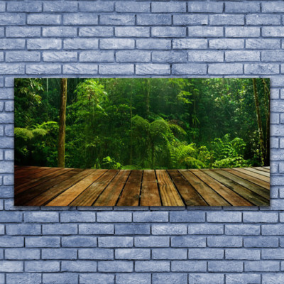 Acrylglasbilder Wandbilder Druck 140x70 Wald Natur
