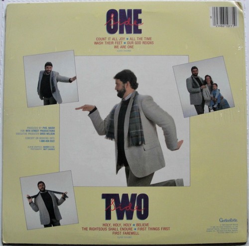 TONY ELENBURG - FIRST THINGS FIRST ~ NEW Sealed Christian LP Record 1986 - Picture 2 of 3