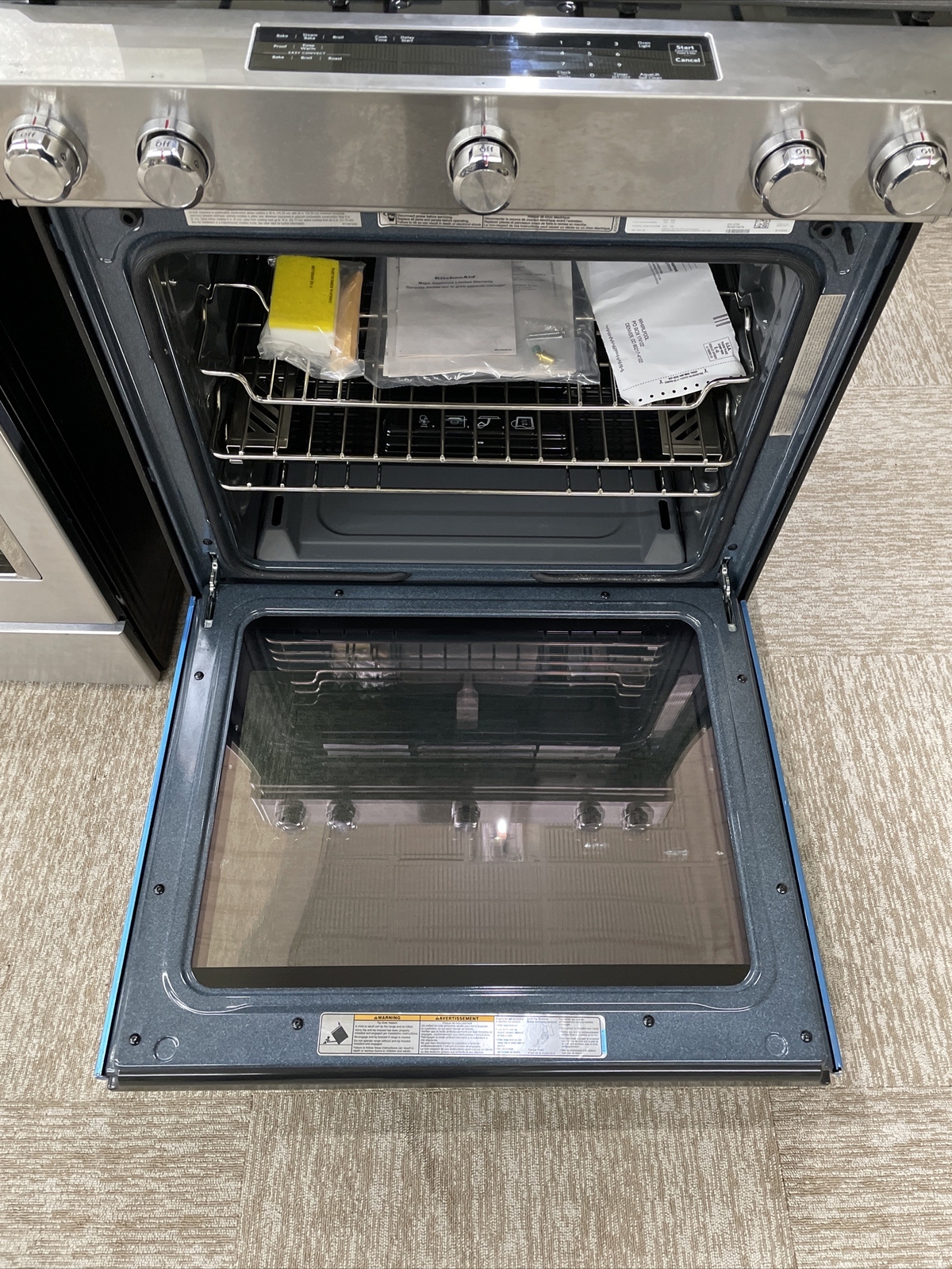 Kitchen Aid KSGG700ESS 30 inch Gas Slidein Convection Range eBay