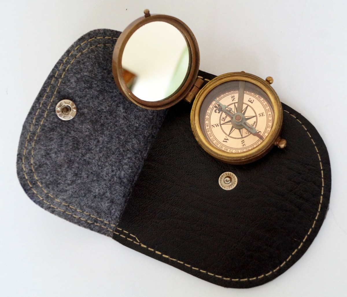 Boussole De Poche Vintage En Laiton - Royal Navy Style - Reproduction Ancienne
