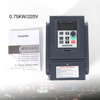 AC VFD PWM Einphasig Frequenzumrichter Antrieb Variabler Frequenz Motor 750W 5A