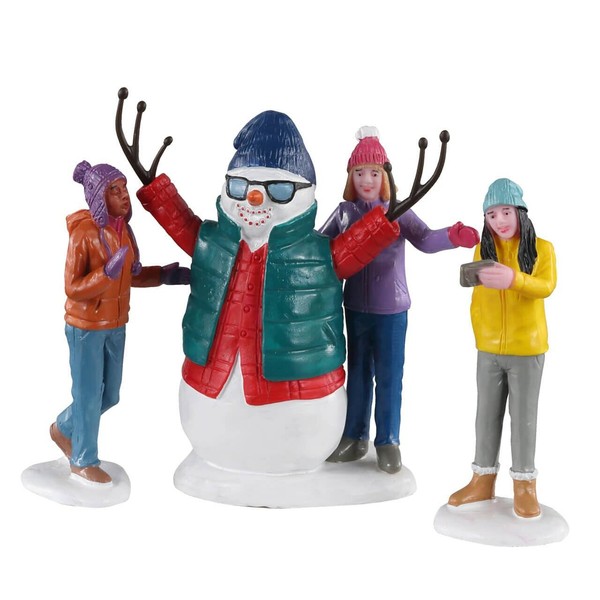 Lemax 02940 - Snowman Selfie, Set Of 3 - Neu Weihnachtsdorf-Winterdorf-image