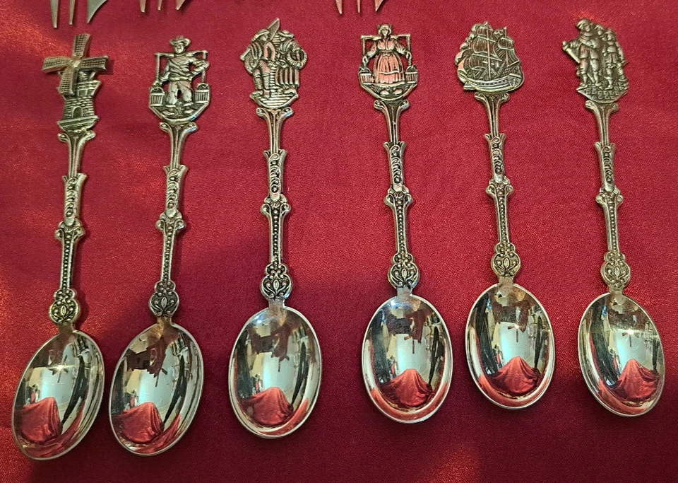 Juego de cubiertos plateados 17 piezas postre servicio y servicio hecho en Holanda Foto 3 de 4