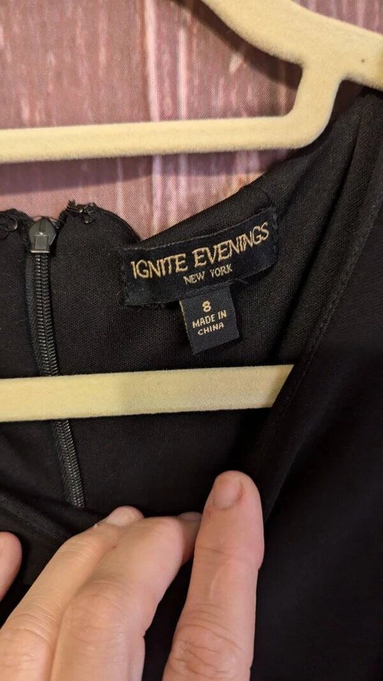 MINT SZ 8 Ignite Evenings Floor Length Hi/Lo Ballgown Formal Taffeta - Image 2 of 3