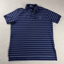 Vintage Polo Ralph Lauren Striped Polo Shirt Blue Men  s Size XL