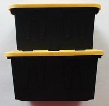 2 x plastic mini tote black/yellow 5 - parts ...