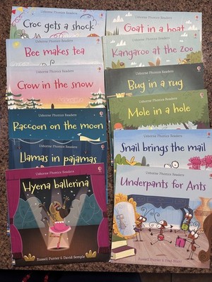 Lot 12 Usborne Phonics Readers Set Learning to Read Beginner Little Children